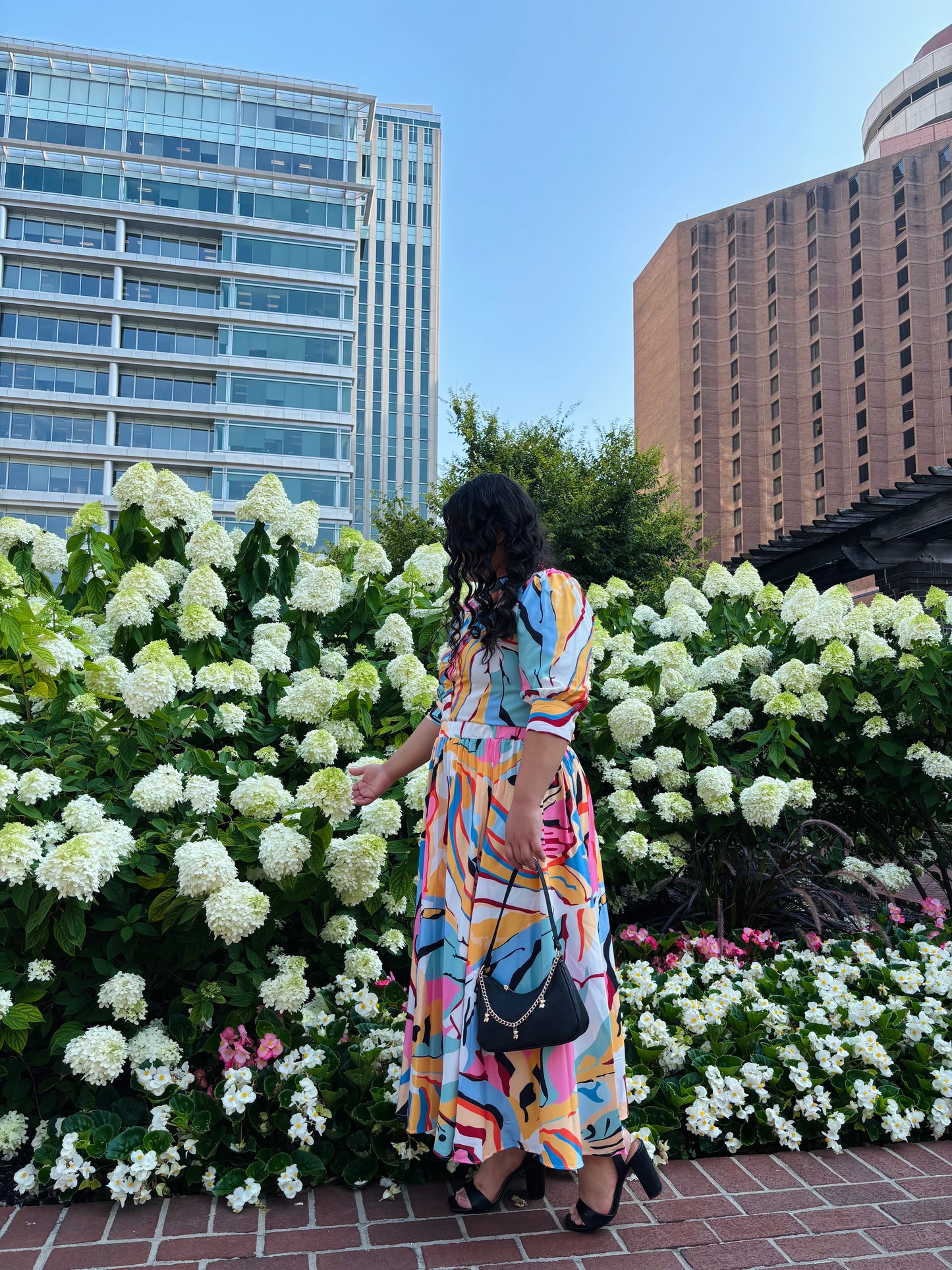 Women's Multi Color Shirt and Skirt Set